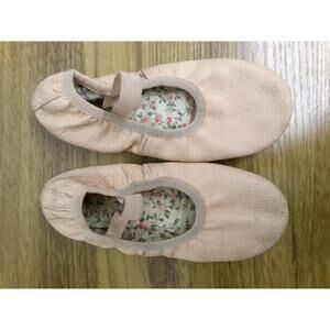 Dance Ballet Shoes DanzNMotion Toddler 12M Leather Single Strap Full Sole